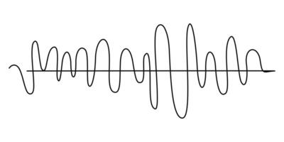 Heart beat one line. Continuous lines heart beats drawing vector