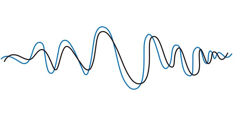 A sound wave continuous one line drawing