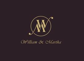 WM isolated circle Logo design vector