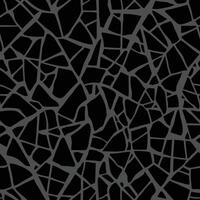 Terrazzo flooring seamless fragments pattern in black colors. Texture of mosaic floor with debris marble stones. Tile with pebbles and stone. Cracked, shattered into small pieces background vector