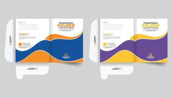 Creative and stylish Corporate abstract background, Presentation folder template design, Folder design, cover for catalog, brochures, Annual report cover vector