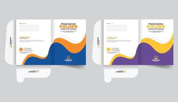 Abstract layout modern stylish Presentation folder template design, Folder design, cover for catalog, brochures, Annual report cover vector