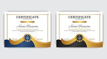 Simple and clean Print ready certificate Creative, stylish, abstract, colorful and professional diploma certificate or award design for your educational institution, elegant gold certificate design vector
