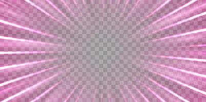 Radial speed rays, light neon flow, zoom in motion effect, pink glow speed lines, colorful light trails Abstract background vector