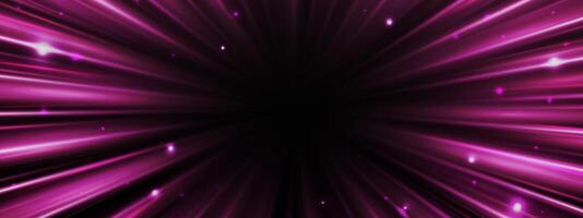 Radial speed rays, light neon flow, zoom in motion effect, pink glow speed lines, colorful light trails, perspective stripes Abstract . vector
