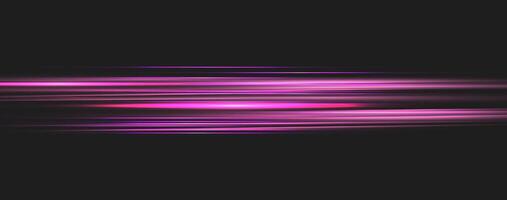 Speed rays, velocity light neon flow, motion effect, pink glow speed lines, colorful light trails, stripes. Abstract illustration. vector