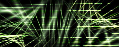 Speed rays, light neon flow, noise effect, green glow speed lines, colorful light trails. Glitch screen bg. Abstract futuristic background, illustration. vector