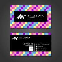 Business card abstract background with square pattern element vector