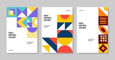 Abstract minimalist cover template. Modern colorful geometric pattern vector