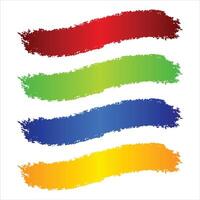 Isolated Brush Strokes with Gradient Texture vector