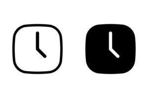 clock icon set. perfect for adding a touch of casualness to designs and representing time or scheduling. Ideal for web design, user interfaces, and educational materials. vector