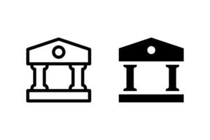 bank or financial institution icon. Ideal for use in websites, apps, presentations, and other design projects related to finance, banking, government, or education vector