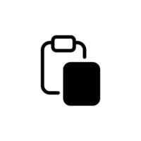 Clipboard icon. Represents data, notes, documentation, and organization. minimalist design for various applications vector