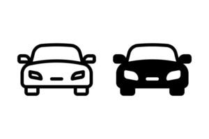 car icon set. viewed from the front. Ideal for use in automotive design, mobile apps, websites, and other creative projects vector