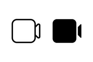 camera icon set. Perfect for representing calls, online meetings, conferencing, and related technology. Available in format for easy editing and scalability vector
