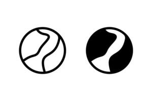 Minimalist globe icon set. graphic suitable for environmental, geographical, and travel related themes. Ideal for app icons, and website elements vector