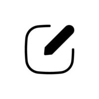 edit icon featuring a pencil inside a rounded square. Suitable for web design, mobile apps vector