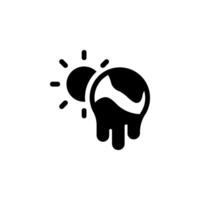 Global warming icon. Ideal for environmental awareness campaigns, educational materials, and sustainable development projects vector