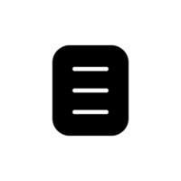 Simple document or file icon. Minimalist design, suitable for various apps vector