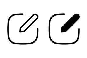 edit icon featuring a pencil inside a rounded square. Suitable for web design, mobile apps, and print materials vector