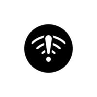 no signal or weak wifi connection icon. Represents connection error, internet error, network problems, or disconnection vector