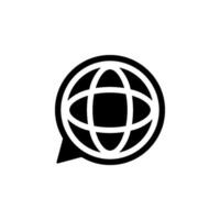 Global communication icon. network, and international connection. vector