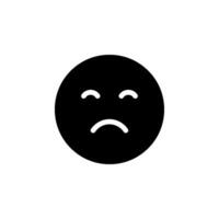 Sad face emoji icon. Perfect for expressing sadness, disappointment, or negative in digital communications and designs. vector