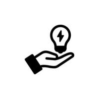 Hand holding a light bulb. Symbolizing creativity, innovation, and solution finding. Perfect for business, technology, and educational. vector