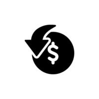 Cashback icon. suitable for money back guarantee, or return on investment symbol vector