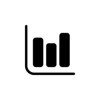 financiero ganancias analítica grafico o gráfico icono para aplicaciones y sitios web vector