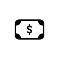 Dollar bill icon. Perfect for use in web design, mobile apps, presentations, and more. Represents money, finance, payment, and currency vector