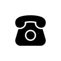 Retro telephone icon. Ideal for websites, apps, and graphic designs related to communication, customer service, technology. vector