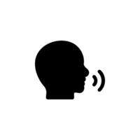 Speaking icon. communication, voice, or expression. Perfect for use in websites, apps, presentations, and print materials vector