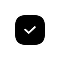 Check mark in square icon. Ideal for use in checklists, to-do lists, user interfaces, or positive confirmation. vector