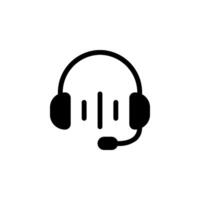 Headset icon. representing customer support, call center services, or online communication. vector
