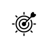 Target icon. Representing achieving a goal, focus, and success. Perfect for use in business, marketing. vector