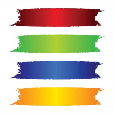 Bright Gradient Brush Strokes