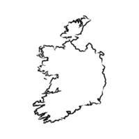 the map of the secular state of Ireland sketch vector