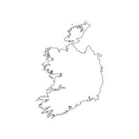 map of the unitary State of Ireland sketch vector