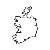 map of the unitary State of Ireland vector