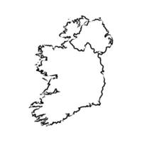 map of the Free State of Ireland drawing vector