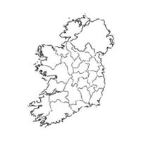 map of the Free State of Ireland vector