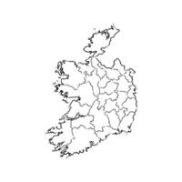 sketch map of the Free State of Ireland vector