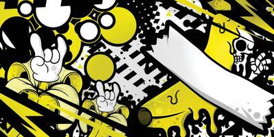 Abstract livery background with cartoon objects vector
