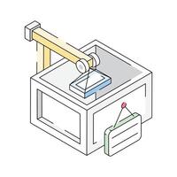 Under construction building isometric icon is ready for premium use vector