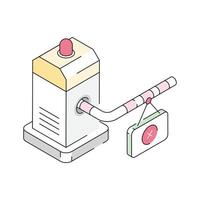 Check out our premium isometric icon depicting security checkpost vector