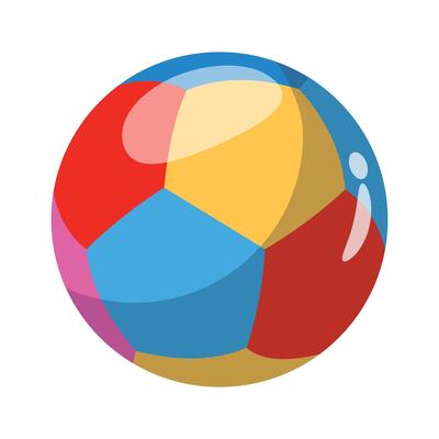 Kids soccer ball icon designed in 3d style
