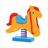 Ready to use 3d style icon of spring horse ride vector