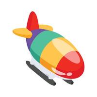 Have a look at this modern 3d style icon of blimp vector