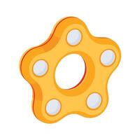 Visually engaging 3d style icon depicting popit toy vector